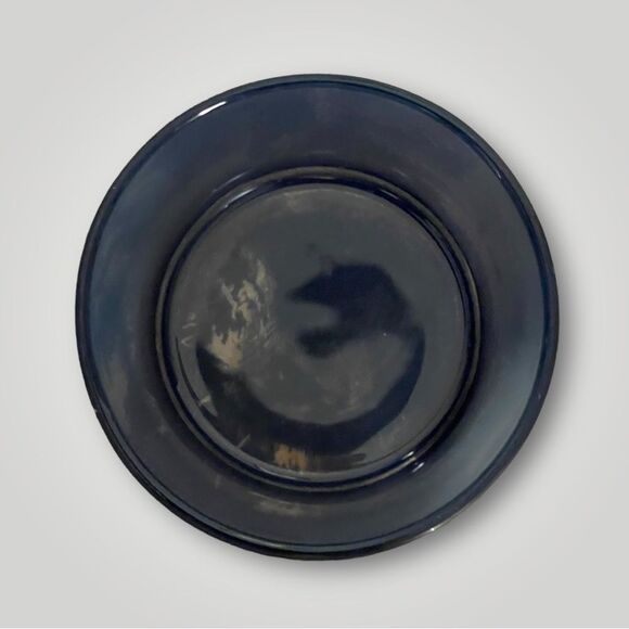 Frosted Blue Glass Canister with Wooden Flower Painted Sealing Lid - Picture 5 of 6